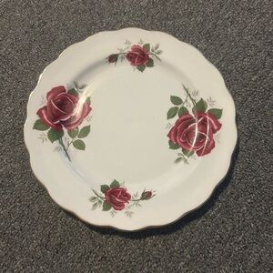 Royal Kent pink rose England Staffordshire plate